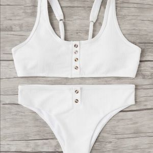 White button Zaful bikini